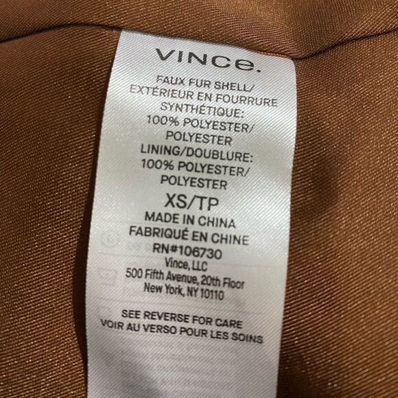 Vince X Revolve Faux Fur Mahogany Brown Belted Coat Ultra Chic Soft Quiet Luxury - Picture 11 of 14